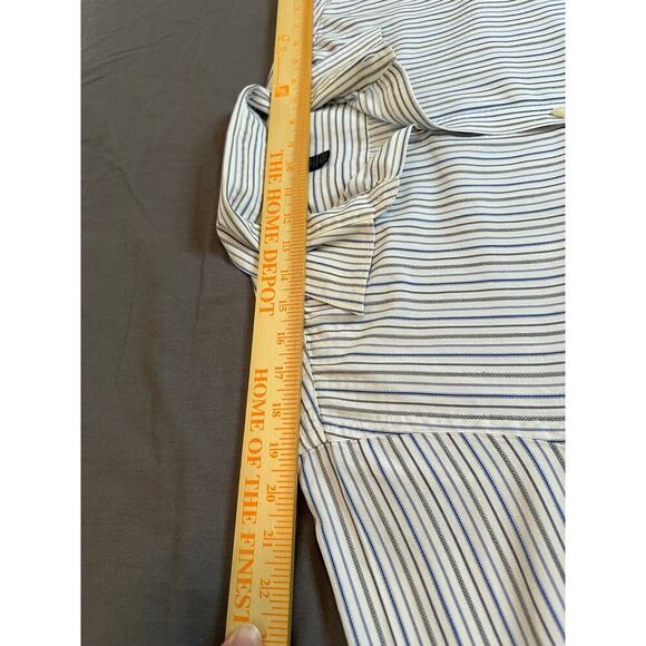 J Ferrari Button Down Shirt Men's Large, Short Sleeve summer multi color Stripes - Picture 3 of 8